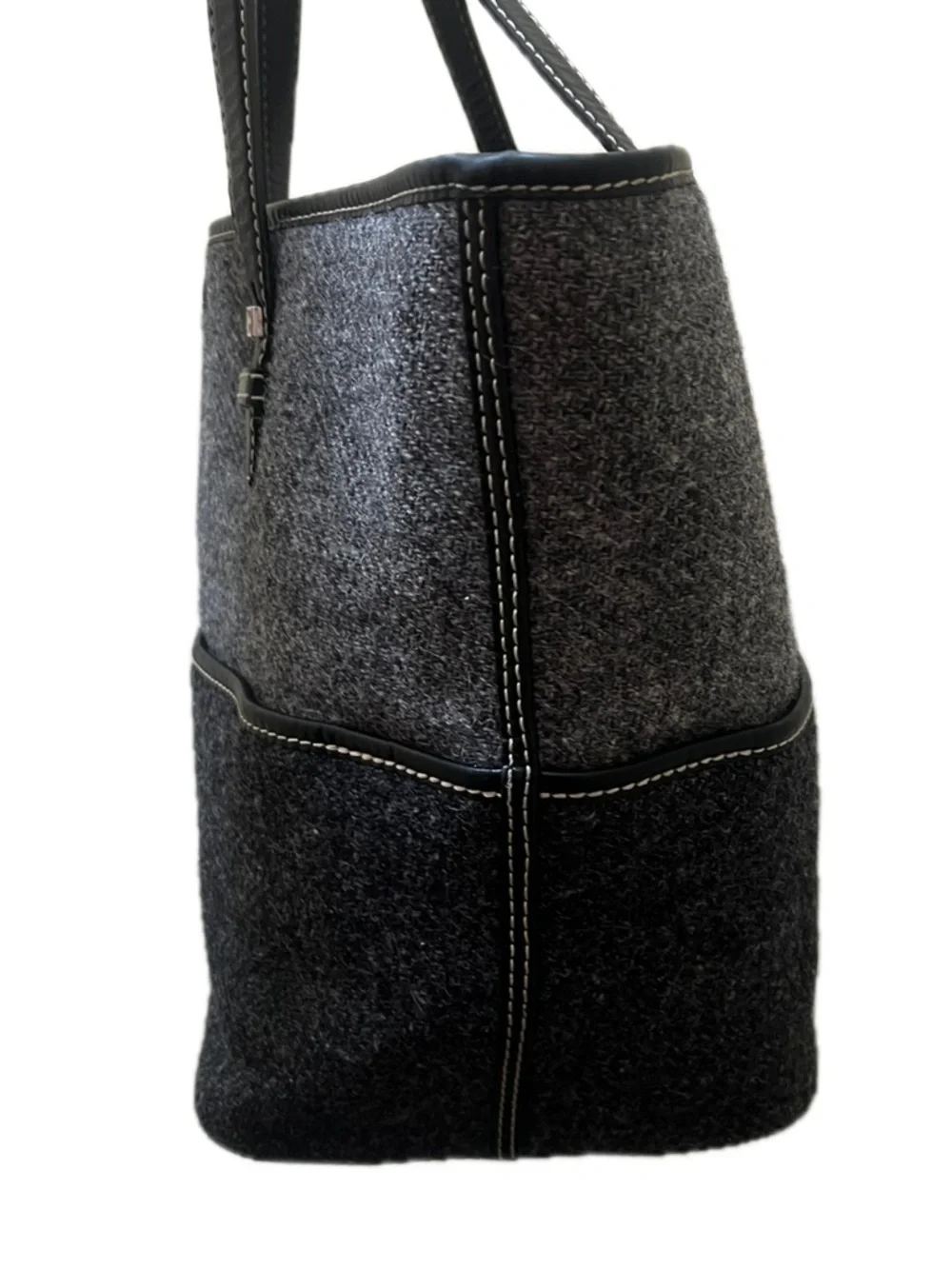 Kate Spade Vintage Wool Grey Patchwork Tote - Picture 6 of 16